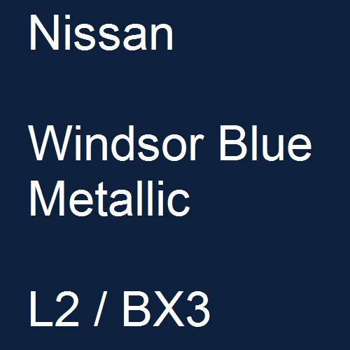 Nissan, Windsor Blue Metallic, L2 / BX3.
